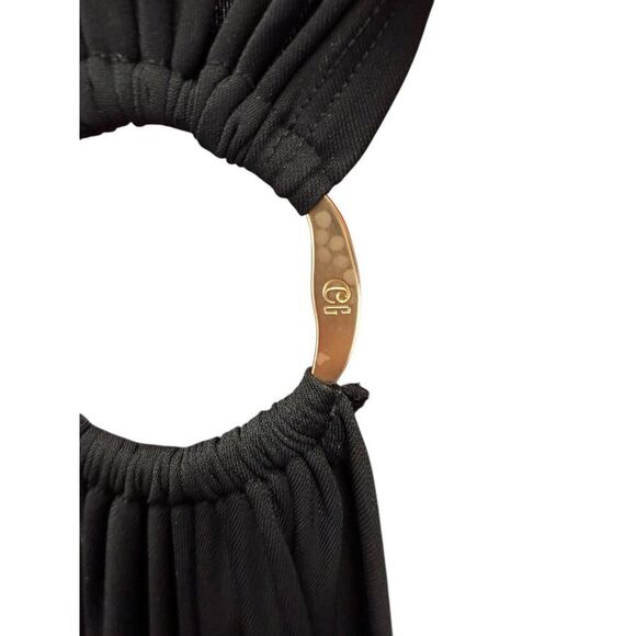 NWT GAP x Cult Gaia Black Cut-Out Ring Long Sleeve Maxi Dress Size XS - Picture 6 of 11